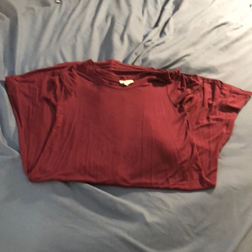 Exist burgandy tshirt dress size small